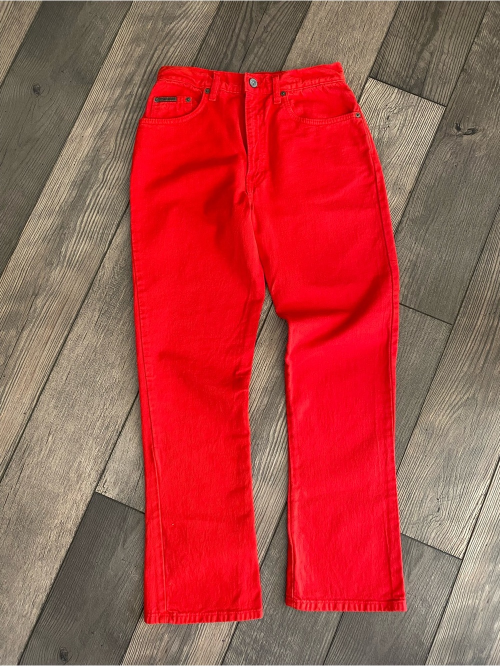NWT Calvin Klein Vintage Red Women's High-Rise Bootcut Jeans
